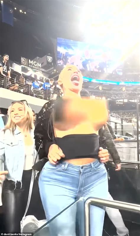 danii banks raiders|NFL fan kicked out of game after flashing breasts in。